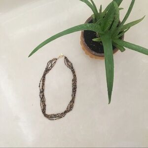 Beautiful brown beaded necklace